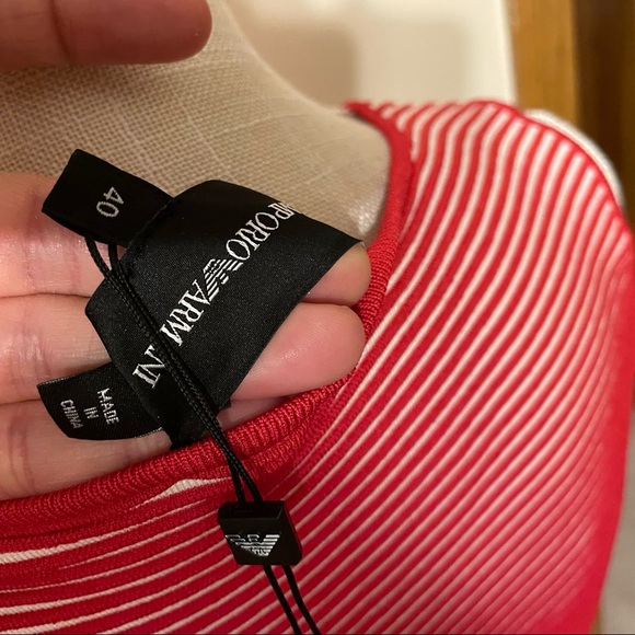 Emporio Armani Dress Rosa Volcano Sleeveless Sz 40 - Picture 5 of 9